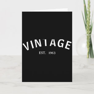 60. Geburtstagsgeschenk-Shirt Vintage Est 1964 61. Karte