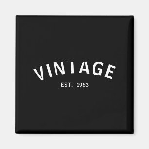 60. Geburtstagsgeschenk-Shirt Vintage Est 1964 61. Magnet