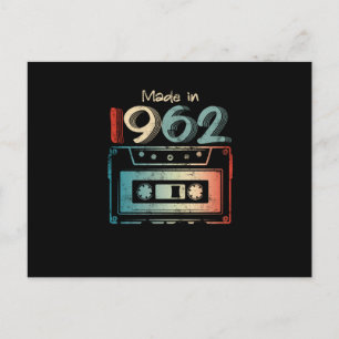60 Geburtstagsgeschenke Jahr alt 1962 Kassette Ankündigungspostkarte