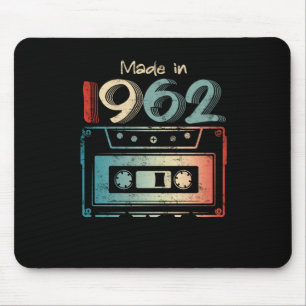 60 Geburtstagsgeschenke Jahr alt 1962 Kassette Mousepad