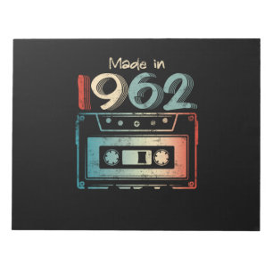 60 Geburtstagsgeschenke Jahr alt 1962 Kassette Notizblock