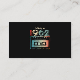 60 Geburtstagsgeschenke Jahr alt 1962 Kassette Visitenkarte
