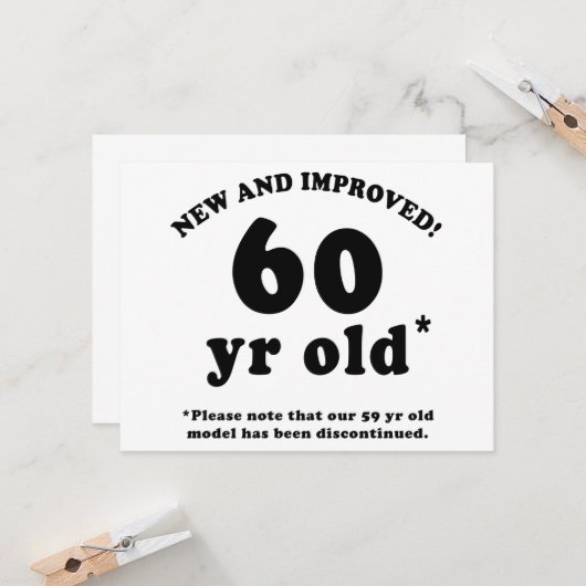 60. Geburtstagsgeschenke Karte (Vorderseite/Rückseite Beispiel)