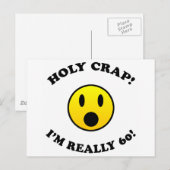 60. Geburtstagsgeschenke Postkarte (Vorne/Hinten)