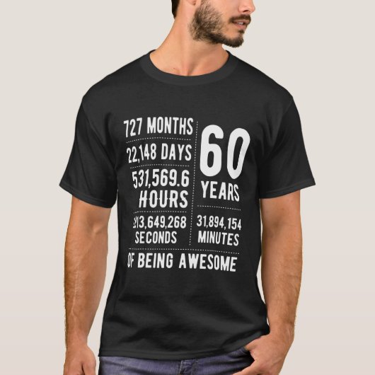 60. Geburtstagsidee für Männer T-Shirt (Vorderseite)