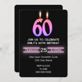 60. Geburtstagskandale Einladung (Vorne/Hinten)