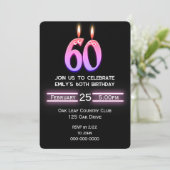 60. Geburtstagskandale Einladung (Stehend Vorderseite)