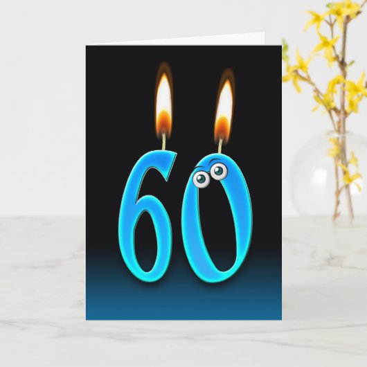 60. Geburtstagskandale Karte (Gelbe Blume)