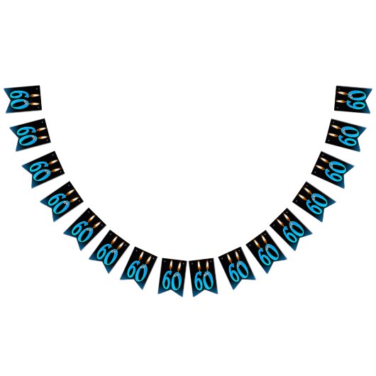 60. Geburtstagskandale mit Augäpfeln Wimpelkette (Alle)