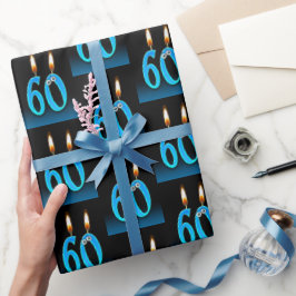 60. Geburtstagskandale mit Eyeballs Geschenkpapier
