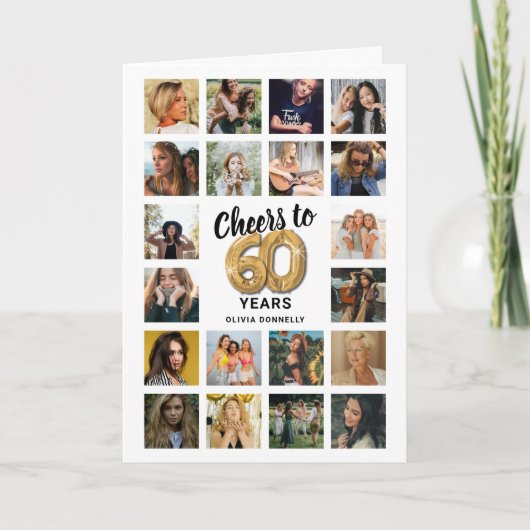 60. Geburtstagskarte Einladung (Vorderseite)