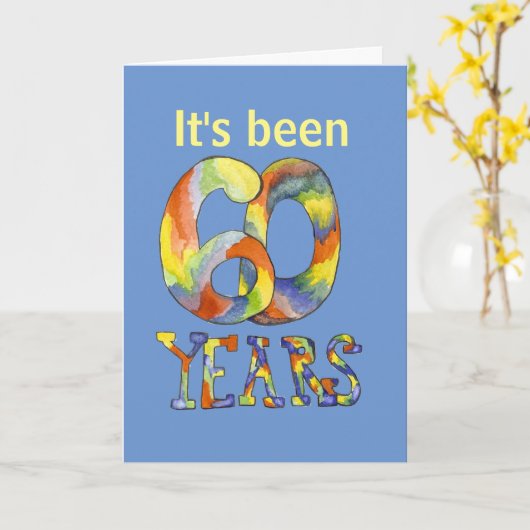 60. Geburtstagskarte Karte (Gelbe Blume)