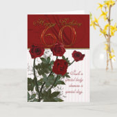 60. Geburtstagskarte mit Rose Karte (Gelbe Blume)