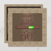 60. Geburtstagskigar Einladungen (Vorne/Hinten)