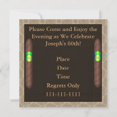 60. Geburtstagskigar Einladungen (Rückseite)