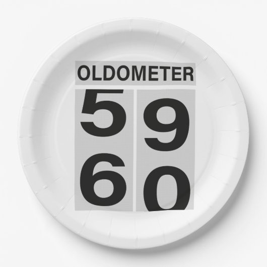 60. GeburtstagskolDOMETER Pappteller (Vorderseite)