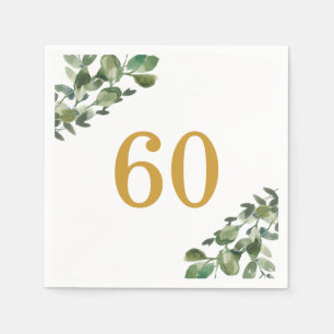 60. Geburtstagsküche Eukalyptus Serviette