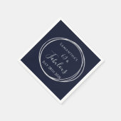 60. Geburtstagsnacht Silver Birthday Party Serviette (Ecke)