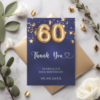 60. Geburtstagsnavy blaue goldene Sterne