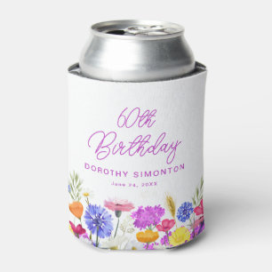 60. Geburtstagspartei Lila Wildblume Custom Dosenkühler