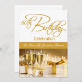 60. Geburtstagspartei Personalisierte Einladung (Vorne/Hinten)