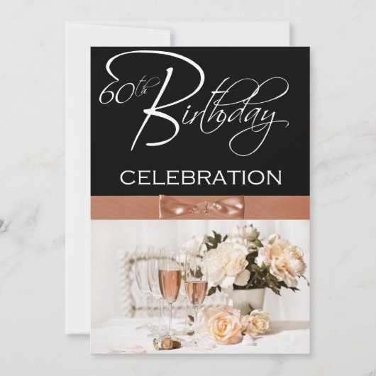 60. Geburtstagspartei Personalisierte Einladung (Vorderseite)