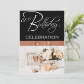 60. Geburtstagspartei Personalisierte Einladung (Stehend Vorderseite)