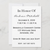 60. Geburtstagspartei Personalisierte Einladung (Rückseite)