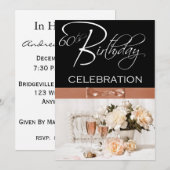 60. Geburtstagspartei Personalisierte Einladung (Vorne/Hinten)