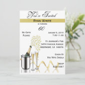 60. Geburtstagspartei Personalisierte Einladung (Stehend Vorderseite)