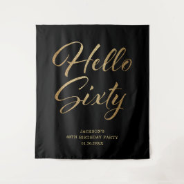 60. Geburtstagsparty-Banner Wandteppich