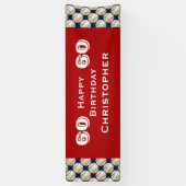 60. Geburtstagsparty Baseball Banner, Erwachsene,  Banner (Vertikal)