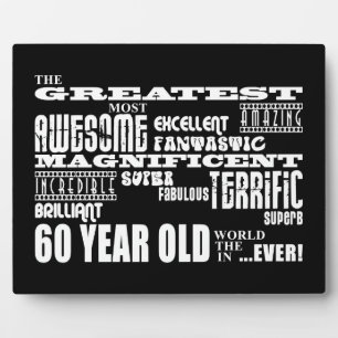 60. Geburtstagsparty Besten 60 Jahre alt Fotoplatte