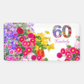 60. Geburtstagsparty Blumenbanner Blume Bouquet Banner (Horizontal)