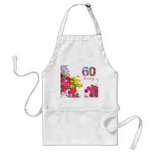 60. Geburtstagsparty Blumenstrauß Erwachsene Schür Schürze