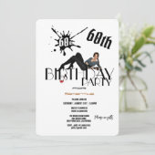 60. Geburtstagsparty Classy Lady Unique Einladung (Stehend Vorderseite)