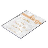 60. Geburtstagsparty Damask und Bow Notizblock (Linke Seite)