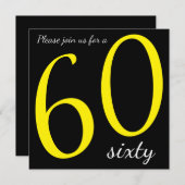 60. Geburtstagsparty| DIREKT Einladung (Vorne/Hinten)