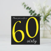 60. Geburtstagsparty| DIREKT Einladung (Stehend Vorderseite)