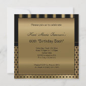 60. Geburtstagsparty | DIY Text Einladung (Rückseite)