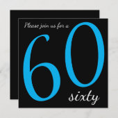 60. Geburtstagsparty | DIY Text Einladung (Vorne/Hinten)