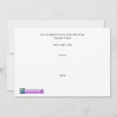 60. Geburtstagsparty Einladung (Rückseite)