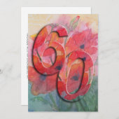 60. Geburtstagsparty Einladung (Vorne/Hinten)