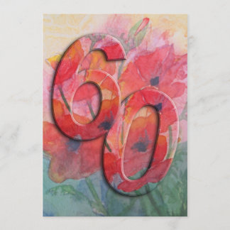 60. Geburtstagsparty Einladung