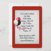 60. Geburtstagsparty Einladung (Rückseite)