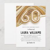 60. Geburtstagsparty Einladung (Vorne/Hinten)