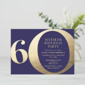 60. Geburtstagsparty Einladung (Stehend Vorderseite)