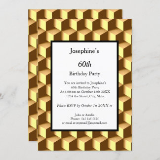 60. Geburtstagsparty Einladung
