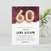 60. Geburtstagsparty Einladung (Stehend Vorderseite)