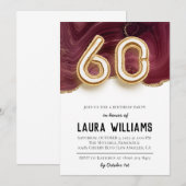 60. Geburtstagsparty Einladung (Vorne/Hinten)